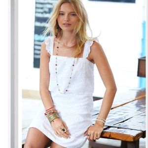 Sezane Grandi Eyelet Mini Dress White 38 or 6